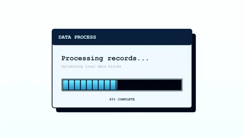 Data processing loading bar animation loop Stock Footage 346926343