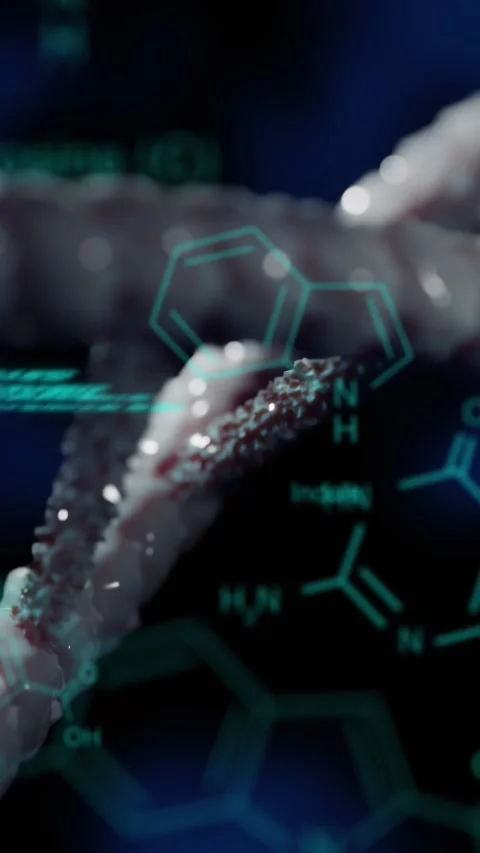 Data processing over chemical and dna structure against blue background Stock Footage 341953151