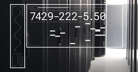 Data processing over computer server room 스톡 사진