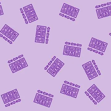 Data processing pipeline ai integration line vector seamless pattern Stock Illustration