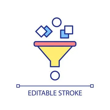 Data processing RGB color icon Stock Illustration