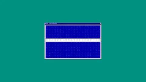 Data processing screen with scrolling text Stock Footage 346805959