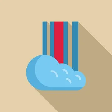 Data processing system transforming information into cloud storage Stock Illustration