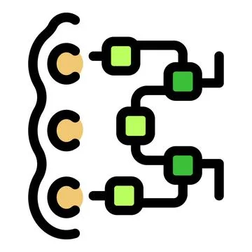 Data processing transforming into useful information flow chart 스톡 일러스트