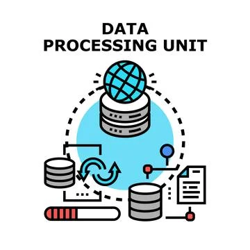 Data processing unit extracting information for global network イラスト素材