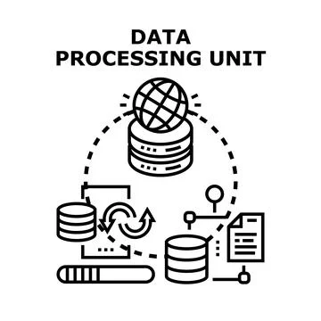Data processing unit extracting information for global network イラスト素材