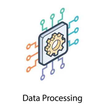Data Processing Vector 库存插图