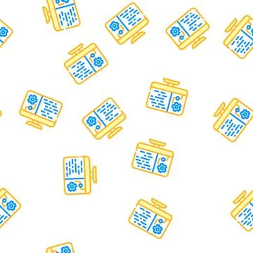 Data processing vector seamless pattern Stock Illustration