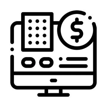Data Processor Computer Betting And Gambling Icon Vector Illustration 스톡 일러스트