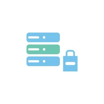 Data protect vector icon design template Stock Illustration