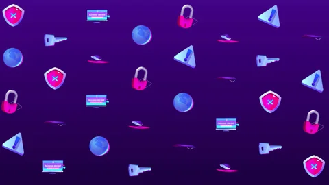 Data protection 8K wiggle pattern loop background Stock Footage 157103706