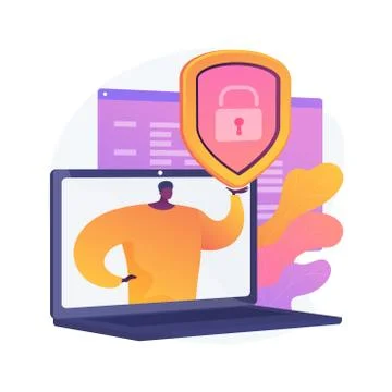 Data protection abstract concept vector illustration. イラスト素材