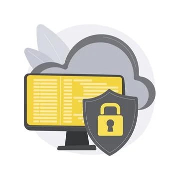 Data protection abstract concept vector illustration. イラスト素材