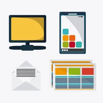 Data protection and Cyber security system Stock Illustration