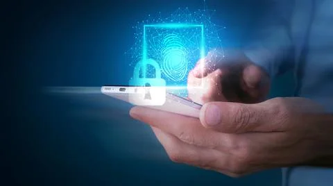Data protection and cyber security concept Stock Photos