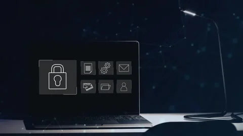 Data protection and cybersecurity concept, Stock Footage 281540534