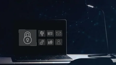 Data protection and cybersecurity concept, Stock Footage 281540535