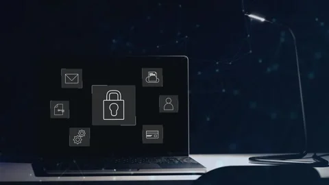 Data protection and cybersecurity concept, Stock Footage 281540547