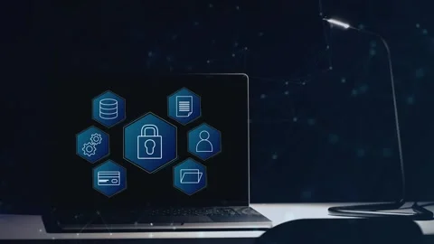Data protection and cybersecurity concept, Stock Footage 281540552