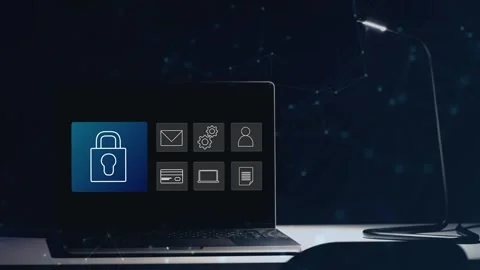 Data protection and cybersecurity concept, Stock Footage 281540553