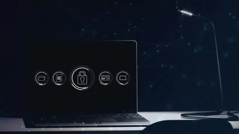 Data protection and cybersecurity concept, Stock Footage 281540561