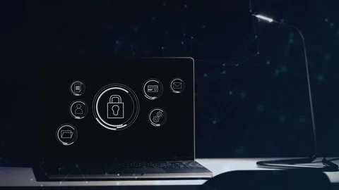 Data protection and cybersecurity concept, Stock Footage 281540563