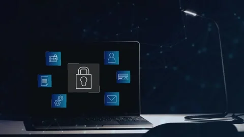 Data protection and cybersecurity concept, Stock Footage 281540564