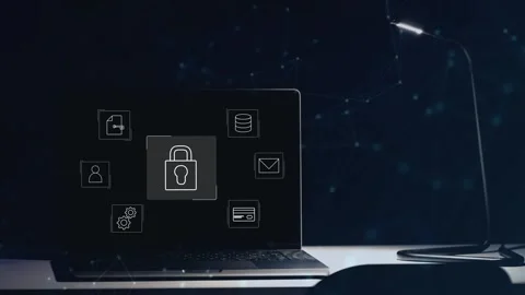 Data protection and cybersecurity concept, Stock Footage 281540572