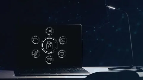Data protection and cybersecurity concept, Stock Footage 281540573