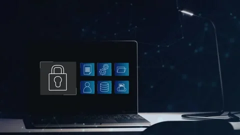 Data protection and cybersecurity concept, Stock Footage 281540581
