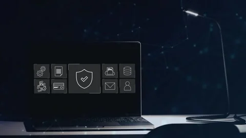 Data protection and cybersecurity concept, Stock Footage 281540582
