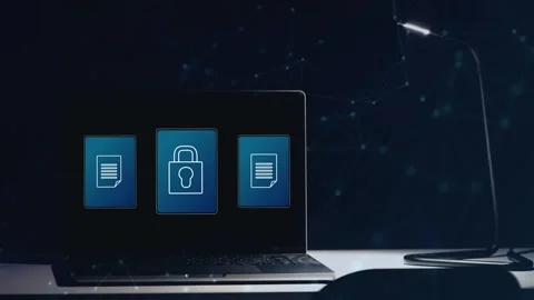 Data protection and cybersecurity concept, Stock Footage 281540590