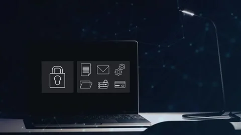 Data protection and cybersecurity concept, Stock Footage 281540591