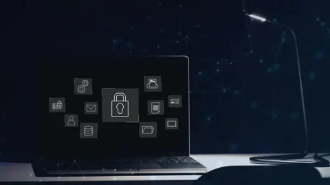 Data protection and cybersecurity concept, Stock Footage 281540593