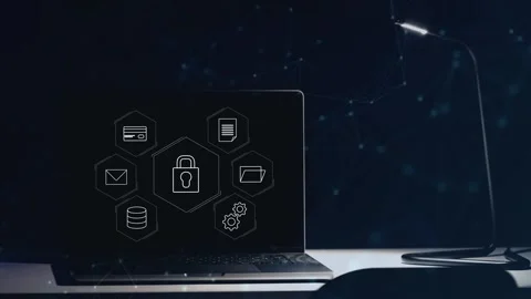 Data protection and cybersecurity concept, Stock Footage 281540596
