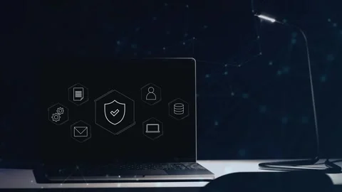 Data protection and cybersecurity concept, Stock Footage 281540605