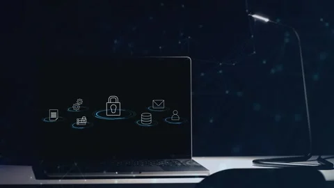 Data protection and cybersecurity concept, Stock Footage 281540608