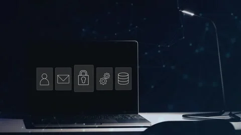 Data protection and cybersecurity concept, Stock Footage 281540609
