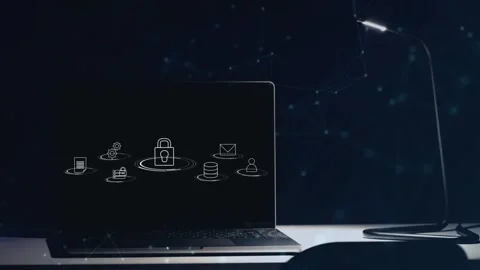 Data protection and cybersecurity concept, Stock Footage 281540617