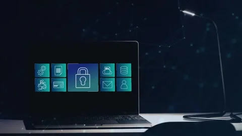 Data protection and cybersecurity concept, Stock Footage 281540618