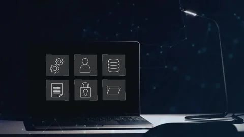 Data protection and cybersecurity concept, Stock Footage 281540630
