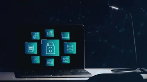 Data protection and cybersecurity concept, Stock Footage 281540631