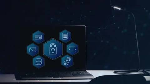 Data protection and cybersecurity concept, Stock Footage 281540638