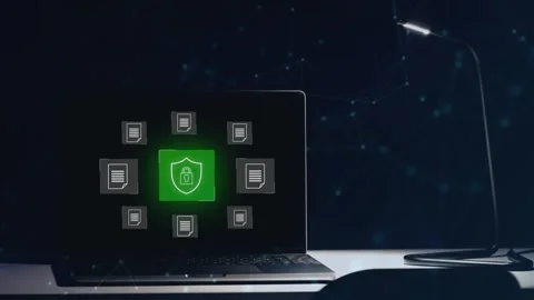 Data protection and cybersecurity concept, Stock Footage 281540649