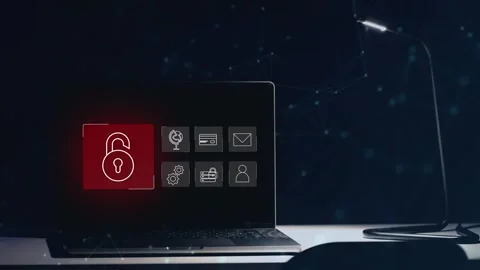 Data protection and cybersecurity concept, Stock Footage 281540654