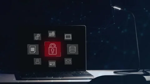 Data protection and cybersecurity concept, Stock Footage 281540656