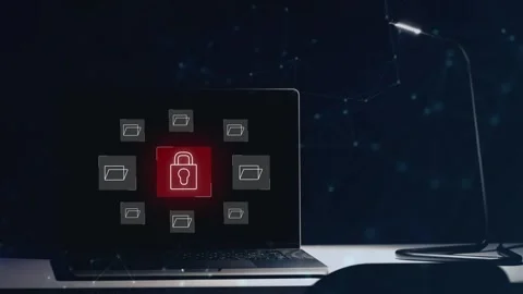 Data protection and cybersecurity concept, Stock Footage 281540666