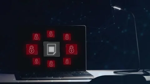 Data protection and cybersecurity concept, Stock Footage 281540671