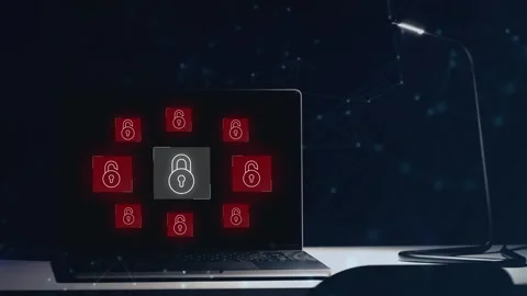 Data protection and cybersecurity concept, Stock Footage 281540687