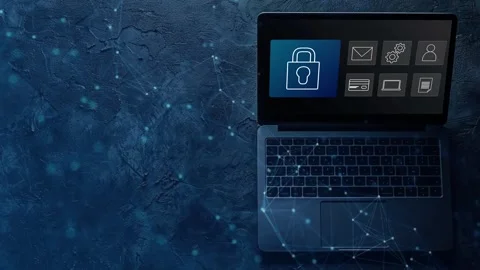 Data protection and cybersecurity concept, Stock Footage 281540708